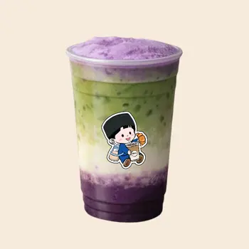 Blueberry Matcha Latte